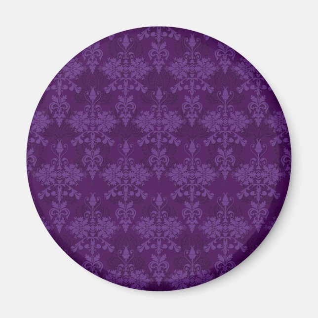 Aimant Damassé Pourpre Two Tone (Devant)