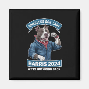 Aimant Dame Chien sans Enfant Vote Kamala Élection 2024