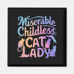 Aimant Dame de chat misérable sans enfants