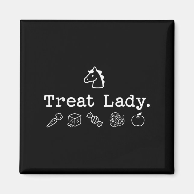 Aimant Dame de friandises pour chevaux drôle - Maman de c (Devant)