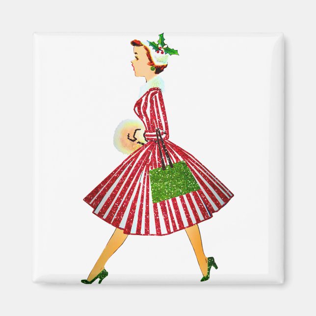 Aimant dame de noël (Devant)