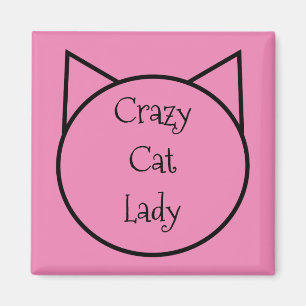 Aimant Dame du Crazy Cat