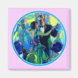 Aimant Dame et gentleman des années 1920 sur la piste de 