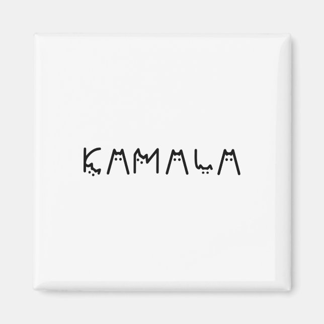 Aimant Dame pour Kamala Harris 24 Alphabet de chat Kamala (Devant)