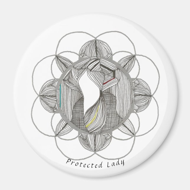 Aimant Dame protégée (Devant)