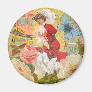 Aimant Dame victorienne femme élégante riche illustration