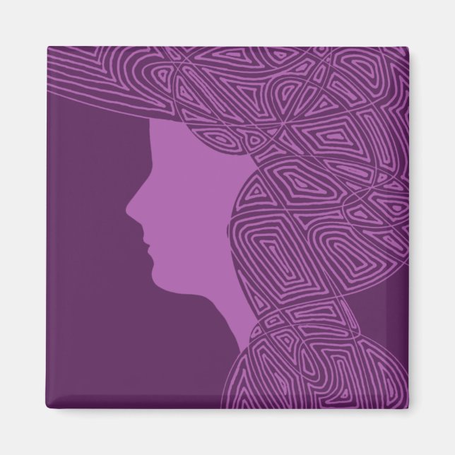 Aimant Dame violette (Devant)