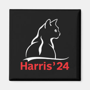 Aimant Dames de chat pour Kamala Chat 2024 Présidente Kam