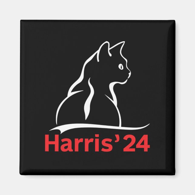 Aimant Dames de chat pour Kamala Chat 2024 Présidente Kam (Devant)