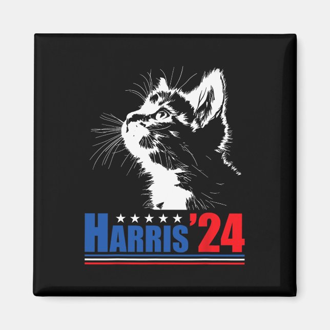 Aimant Dames De Chat Sans Enfant Pour Kamala Harris 24 Us (Devant)