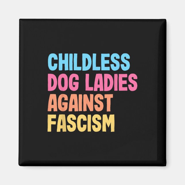 Aimant Dames de chiens contre le fascisme Kamala Harris (Devant)