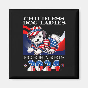 Aimant Dames de chiens pour Harris 2024 Président Kamala