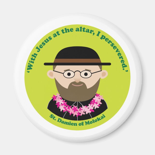 Aimant Damien de Molokai (Devant)