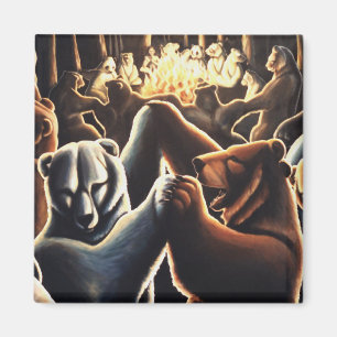 Aimant Dancing Bears Frigo Magent Party Animal Art Cadeau