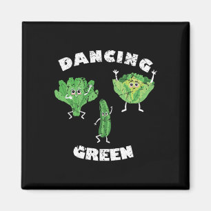 Aimant Dancing Green I Funny Vegan Vegans Vegans Vegetari