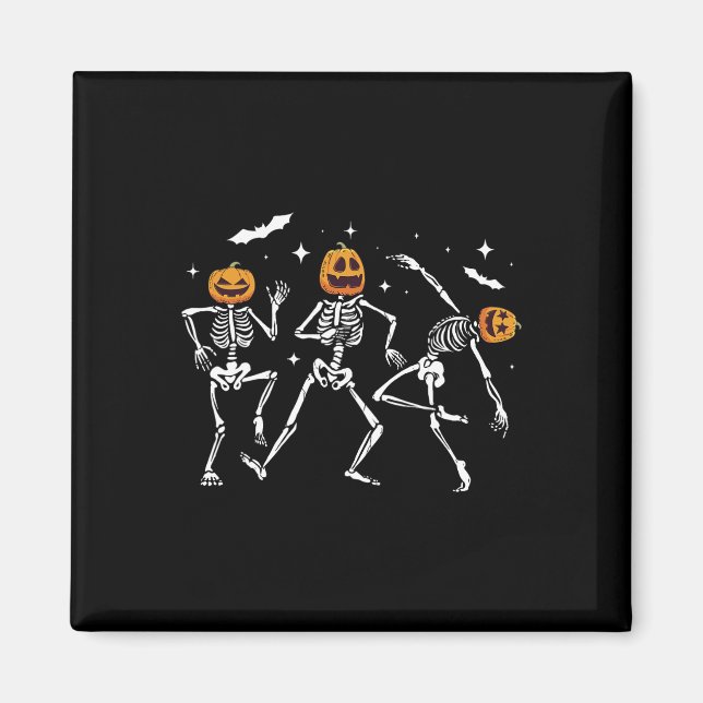Aimant Dancing Skeleton Citrouille Halloween (Devant)