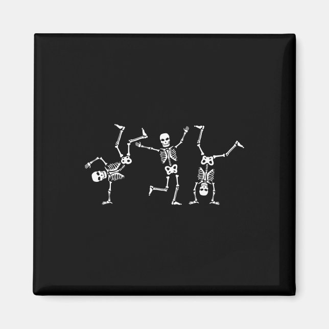 Aimant Dancing Skeletons Dance Challenge Halloween effray (Devant)