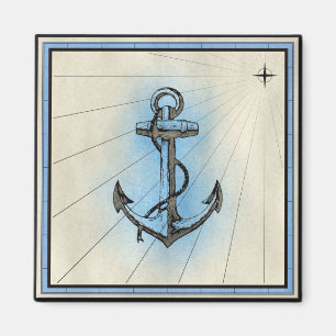 Aimant d'ancre de style vintage nautique