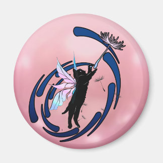 Aimant Dandelion de chat cosmique