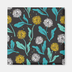Aimant Dandelion de printemps Fleurs et design Feuille