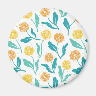 Aimant Dandelion jaune motif floral - Inspiré par la natu