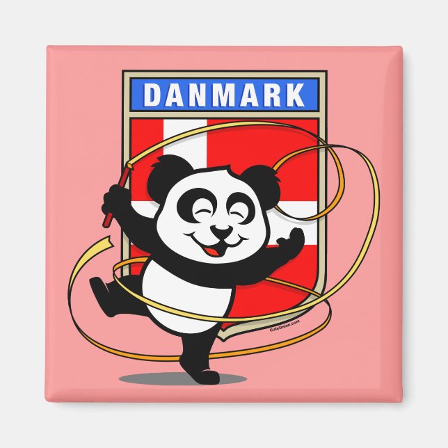 Aimant Danemark Gymnastique rythmique Panda (Devant)