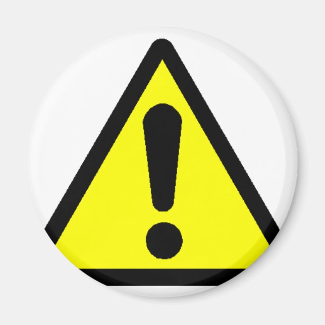 Aimant Danger ! (Point d'exclamation) (Devant)