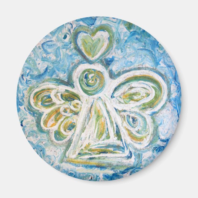 Aimant d'angle bleu doré (Devant)