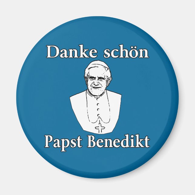 Aimant Danke Schon Pope Benedict (Devant)
