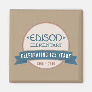 Aimant d'anniversaire d'Edison 125th
