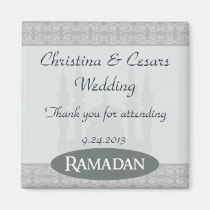 Aimant d'annonce 2"x2" bleu clair islamique de Ram