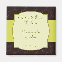 Aimant d'annonce 2"x2" Light/Olive Green Chande
