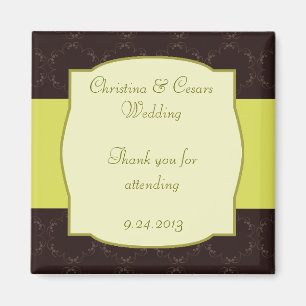 Aimant d'annonce 2"x2" Light/Olive Green Chande