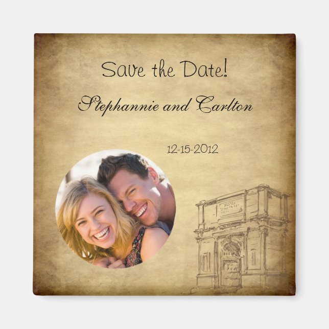 Aimant d'annonce de mariage à Rome (Devant)