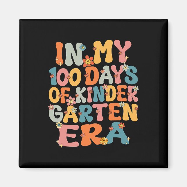 Aimant Dans Mes 100 Jours De Maternelle Époque Rétro 100è (Devant)