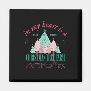 Aimant Dans Mon Coeur Est Une Ferme D'Arbre De Noël Vinta