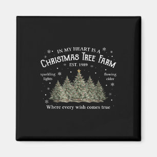 Aimant Dans Mon Coeur Est Une Ferme D'Arbre De Noël Vinta