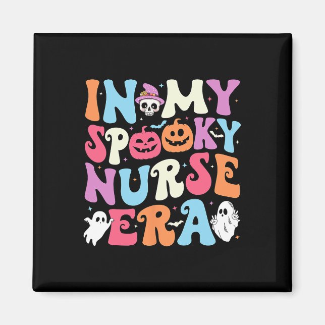 Aimant Dans Mon Époque Éffrayante Infirmière Halloween In (Devant)