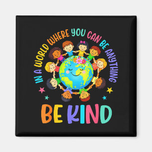 Aimant Dans un monde soyez gentils enfants terre monde jo