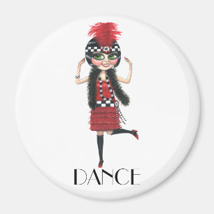 Aimant Danse 1920s Costume Big Eye Flapper Girl