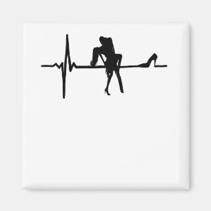 Aimant Danse Coeur Beat avec Stiletto Elle