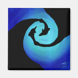 Aimant Danse d'aimant de dauphins