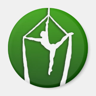 Aimant Danse de soie aérienne sur vert