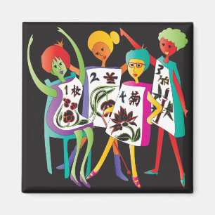 Aimant Danse des fleurs Mah Jongg