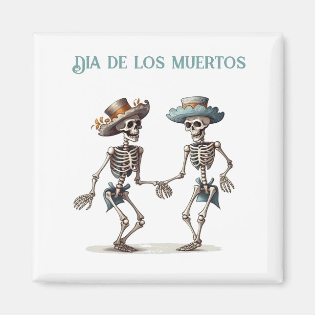 Aimant Danse Éternelle Dia de los Muertos Calaveras (Devant)