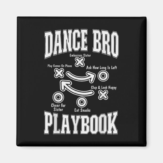Aimant Danse Frère Playbook Comp Dansant Drôle Fier Da (Devant)