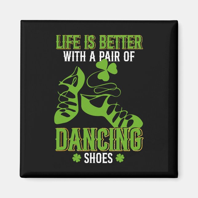 Aimant Danse Irlandaise Avec Une Paire De Chaussures Dans (Devant)