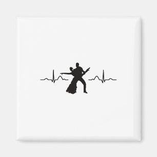 Aimant Danse latine Couple aquarelle Rumba Danseuse