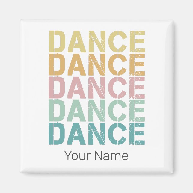 Aimant Danse Lettres Vintages Pour Retro Disco House (Devant)