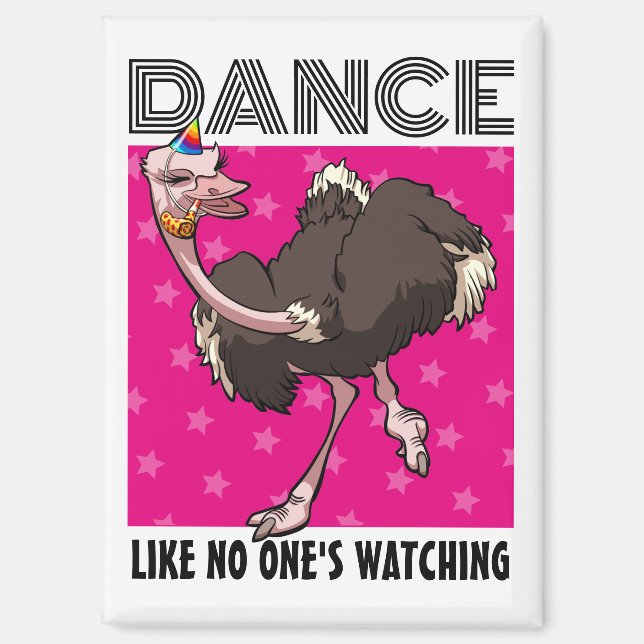 Aimant Danse originale d'autruche comme si personne ne re (Recto)